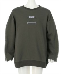 ANAP KIDS(アナップキッズ)/袖ジップチュニック/ブラック