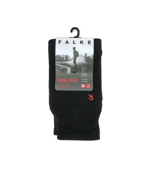 FALKE(ファルケ)/ファルケ ソックス FALKE WALKIE LIGHT ウォーキーライト 靴下 クルーソックス リブソックス 厚手 ウール 防寒 ウォーキング 16486/ブラック