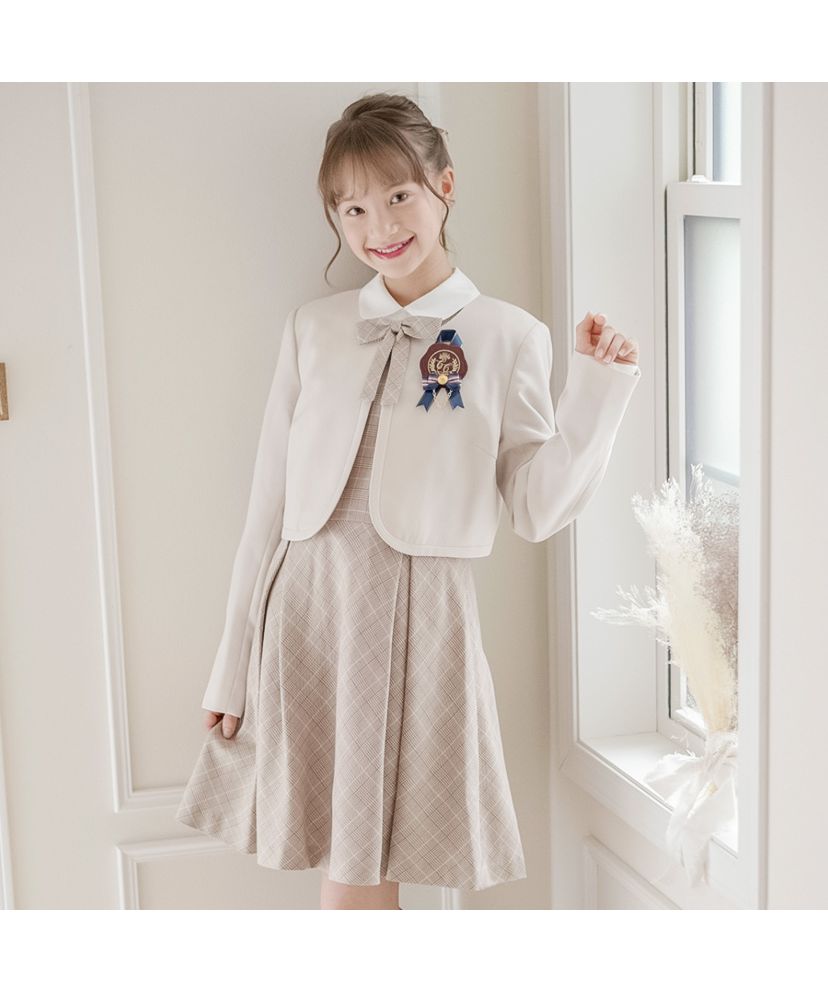 卒業式スーツ女の子卒服上品白襟ワンピース(503298105) | キャサリン