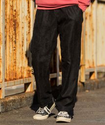 CavariA(キャバリア)/CavariA タックカラーワイドパンツ パンツ メンズ ボトムス カラーパンツ カラパン 韓国ファッション ストリート ファッション 単色 シンプル ストレー/ブラック