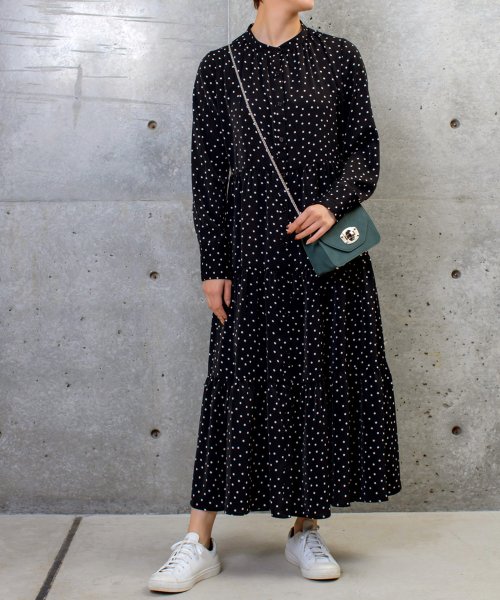 ドット柄ティアードワンピース スタイルデリ Style Deli Magaseek