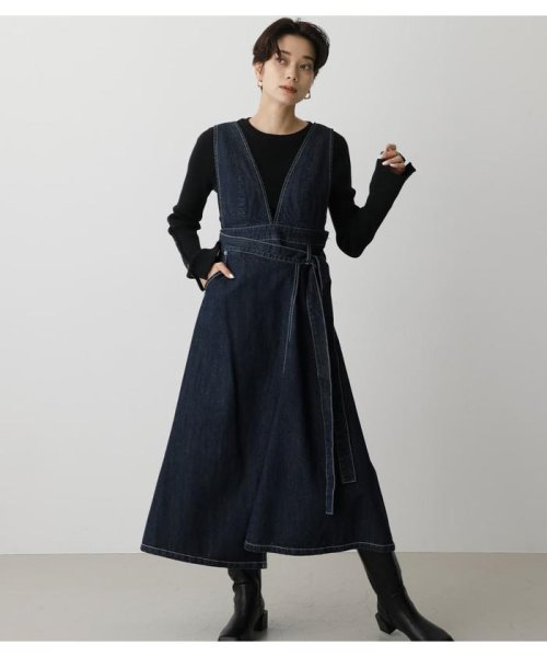 AZUL by moussy(アズールバイマウジー)/WRAP JUMPER SKIRT/ONEWASH1