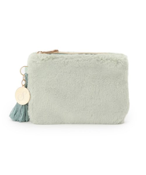 セール フェイクファーイニシャルポーチ シューラルー Shoo La Rue Magaseek