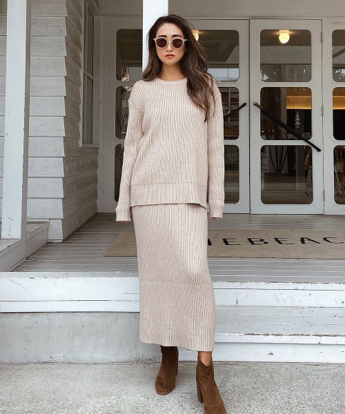 ニットロングスカートセットアップ エストレジャ Esutoreja Magaseek