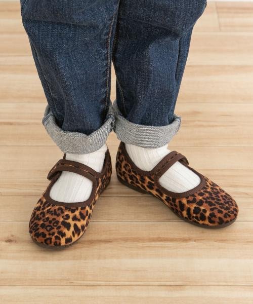 URBAN RESEARCH DOORS（Kids）(アーバンリサーチドアーズ（キッズ）)/『一部WEB限定カラー』Cienta　ベロアストラップシューズ(KIDS)/LEOPARD