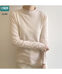 CRB(シーアールビー)/メローニットロングTシャツ/アイボリー