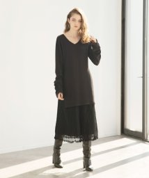 MIELI INVARIANT(ミエリ インヴァリアント)/Cloth Combination Dress/ブラック