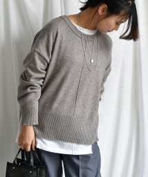 ARGO TOKYO(アルゴトウキョウ)/Rayon stretch center tuck wide pullover 25106 レイヨンストレッチセンタータックワイドプルオーバー/グレー