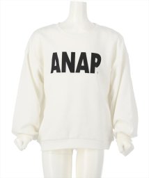 ANAP KIDS(アナップキッズ)/ANAPロゴバックプリント裏毛トレーナー/ホワイト
