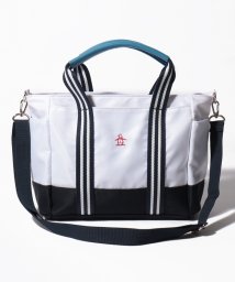 Munsingwear(マンシングウェア)/『Goods』スポーティカラーブロックカートバッグ(幅24cm×高さ22cm×奥行12cm)【アウトレット】/ホワイト