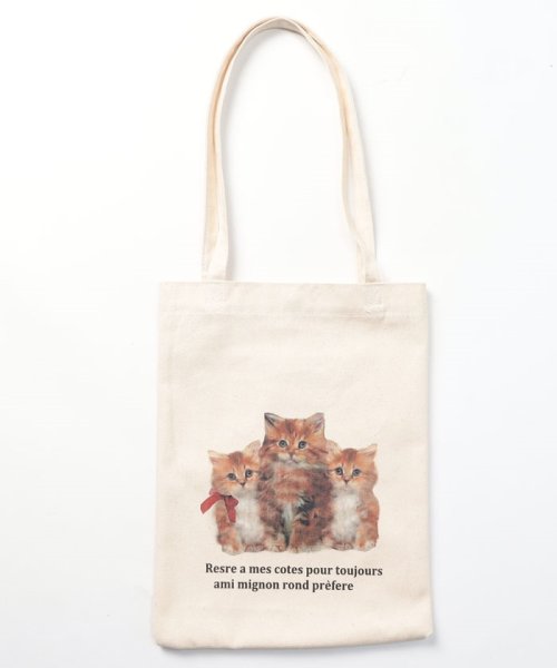 猫プリントトートバッグ イング Ingni Magaseek