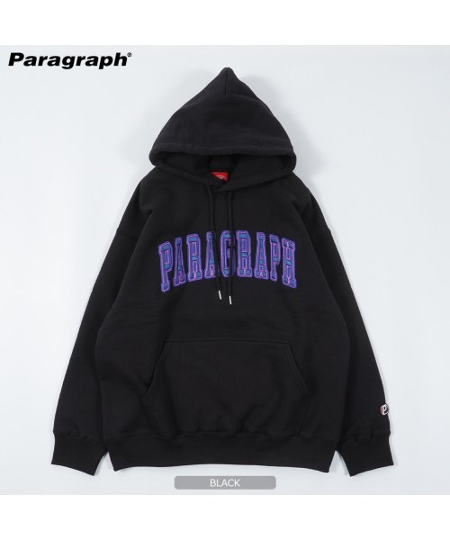 1111clothing(ワンフォークロージング)/Paragraph パラグラフ パーカー◆LOOP EMBROIDERY HOODIE◆ビッグシルエット プルパーカー 正規品 ブランド メンズ レディース ト/ブラック