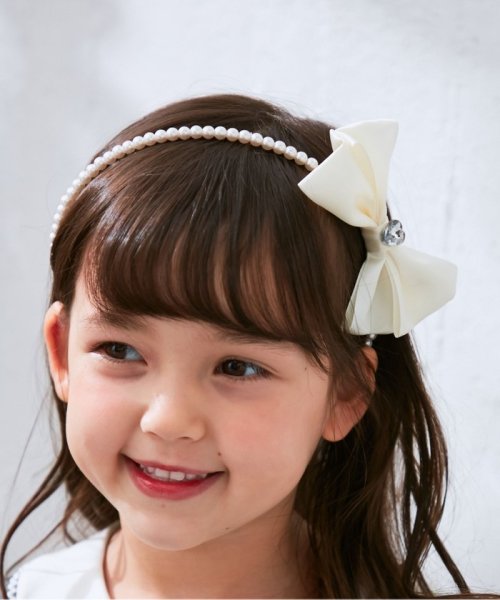 サテンリボン パール キッズカチューシャ エニファム キッズ Anyfam Kids Magaseek