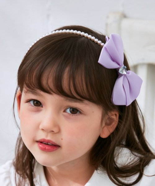 サテンリボン パール キッズカチューシャ エニファム キッズ Anyfam Kids Magaseek