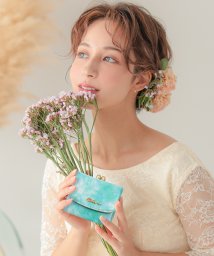 Clelia-u-(クレリアユー)/Clelia－u－ クレリアユー 三つ折り財布 レディース 本革 エナメル アートレザー がま口 小銭入れ ミニ 日本製 Bouquetシリーズ CLU－805/その他