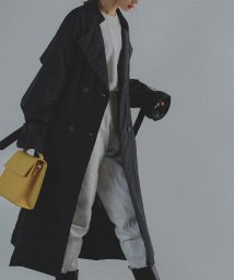 Fashion Letter(ファッションレター)/寒い日も中綿入りトレンチでおしゃれに。中綿 トレンチコート レディース ビッグシルエット キャンディスリーブ ダウンコート ロングコート ガウンコート ペディン/ブラック