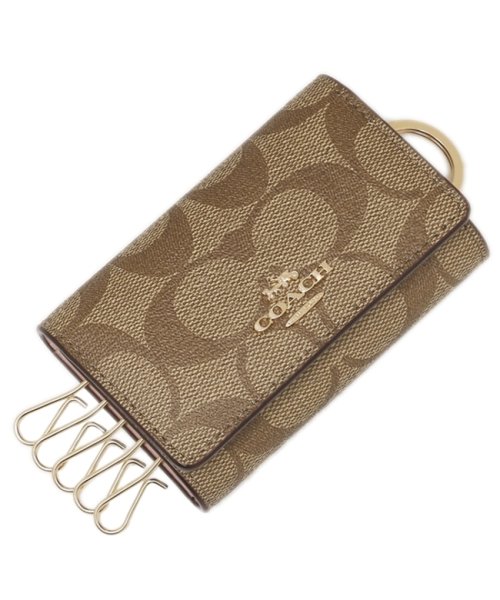 セール コーチ アウトレット キーケース シグネチャー ベージュ ピンク レディース Coach Impwd コーチ Coach Magaseek
