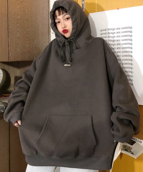セール 韓国スタイル ビッグシルエット フーディ パーカー デバイス レディース Device Magaseek