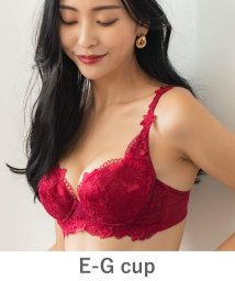 fran de lingerie(フランデランジェリー)/GRACE Limited Edition Premiunらくらく補正グレースプレミアムブラジャー E65－G85カップ/レッド