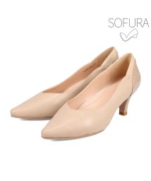 MADRAS(マドラス)/シンプルでありながら美脚効果抜群のカットライン MODELLO新シリーズ 『SOFURA』 ポインテッドパンプス　DML4504/ベージュ