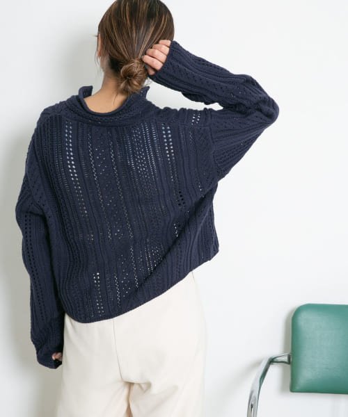 セール 透かし編みニットジャケット ケービーエフ Kbf Magaseek