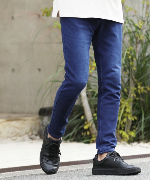 セール 裏ボアカットデニムジョガーパンツ ジョガー テーパード メンズ スウェットパンツ リブ パンツ ボトムス カット デニム 裏ボア ジギーズショップ Jiggys Shop Magaseek