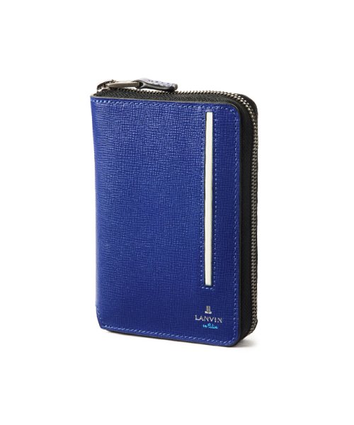 ランバンオンブルー 財布 二つ折り財布 ミドルウォレット レザー 本革 Box型小銭入れ ブランド メンズ レディース ラウンドファスナー ランバン Lanvin Magaseek