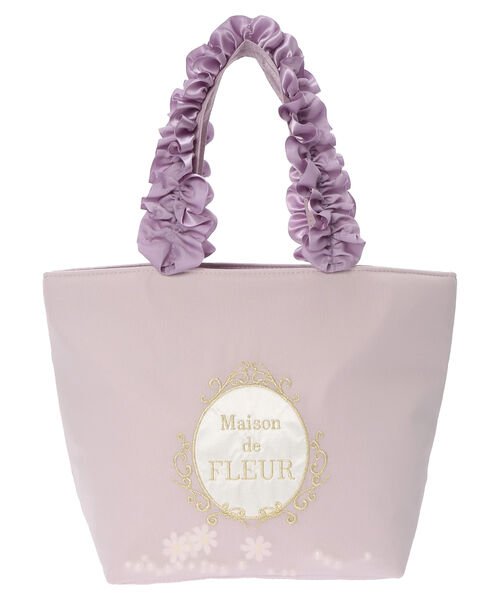 パールフラワーフリルハンドルトートバッグ メゾンドフルール Maison De Fleur Magaseek