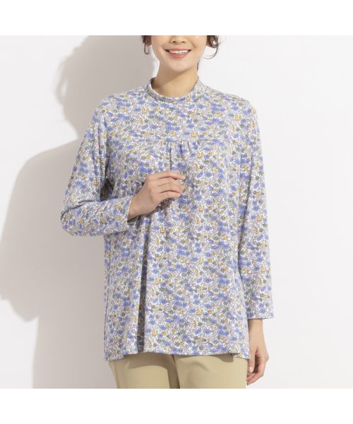 セール 小花プリントスタンドカラーチュニック ミゼール Missel Magaseek