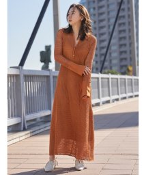 フレイ アイディー Fray I D ポロカラーメッシュ編ロングワンピース Magaseek