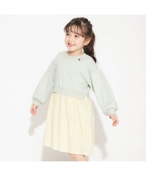 セール ブランシェス Branshes プリーツデザインドッキングワンピース Magaseek