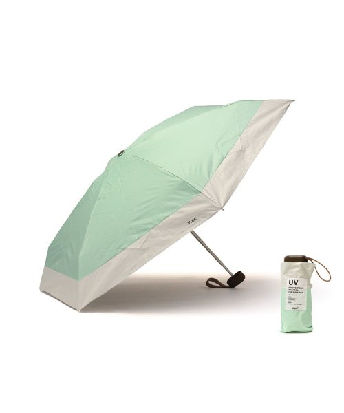 Wpc．(Wpc．)/Wpc. 折りたたみ傘 軽量 晴雨兼用 Wpc ダブリュピーシー 遮光 日傘 雨傘 UPF50 ワールドパーティー 遮光切り継ぎtiny 801－16423/ミント