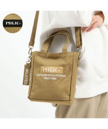 MILK FED(ミルクフェド)/ミルクフェド 2WAYトート MILKFED. BAR AND UNDERLOGO SQUARE SHOULDER BAG 103213053031/ベージュ