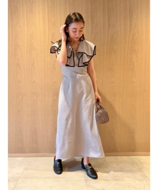 SNIDEL/フリルカラーノースリーブワンピース/504475390