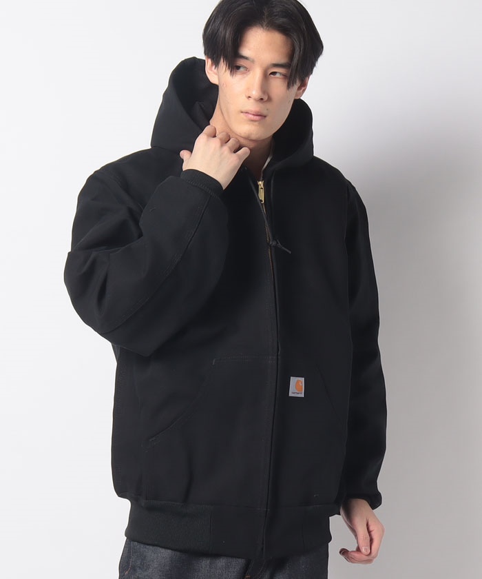 carhartt カーハート ダック duck 生地 パーカー ジャケット 黒