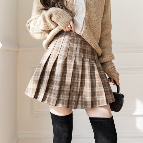 セール 韓国風チェック柄プリーツミニスカート ミニミニストア Miniministore Magaseek