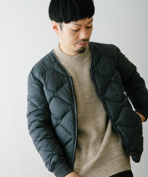 セール キルティングノーカラーzip Upダウンジャケット アイテムズアーバンリサーチ メンズ Items Urbanresearch Magaseek