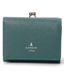 LANVIN en Bleu(BAG)(ランバンオンブルー（バッグ）)/リュクサンブール 口金三つ折り財布/ディープグリーン