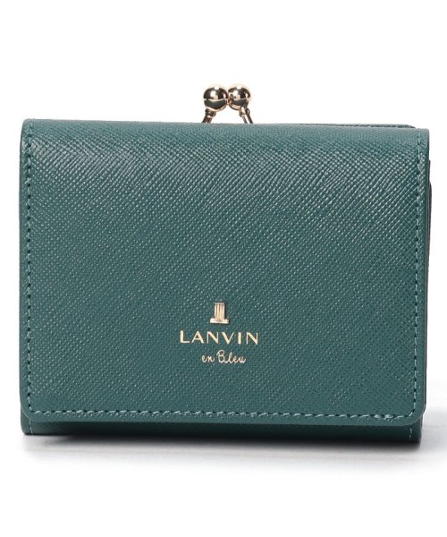 LANVIN en Bleu(BAG)(ランバンオンブルー（バッグ）)/リュクサンブール 口金三つ折り財布/ディープグリーン