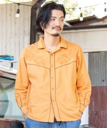 CAYHANE(チャイハネ)/【チャイハネ】刺繍MEN'Sウエスタンシャツ IAC－2151/オレンジ