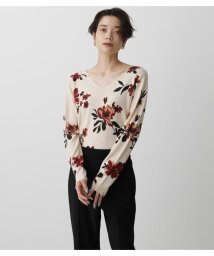 AZUL by moussy(アズールバイマウジー)/NUDIE 2WAY FLOWER KNIT TOPS/柄RED5