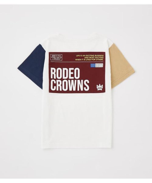 RODEO CROWNS WIDE BOWL(ロデオクラウンズワイドボウル)/キッズクレイジーカラーTシャツ/柄WHT5