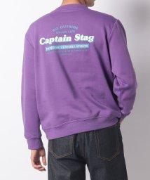 MARUKAWA(マルカワ)/【CAPTAIN STAG】キャプテン スタッグ 裏起毛 バック プリント スウェット トレーナー/パープル