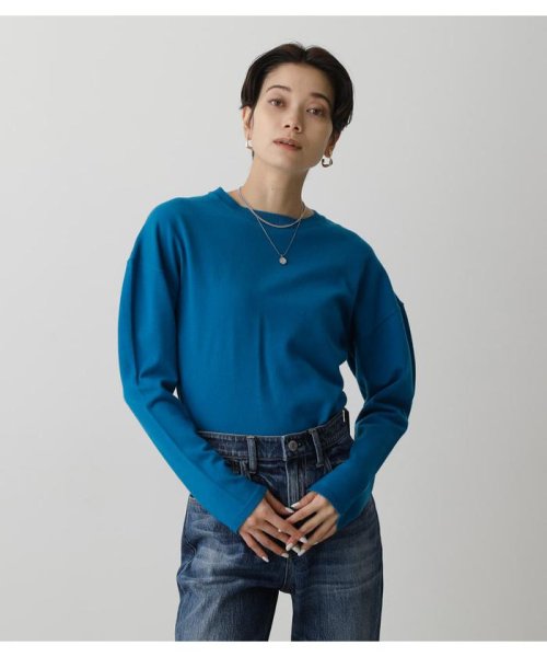 AZUL by moussy(アズールバイマウジー)/VOLUME SLEEVE KNIT/BLU