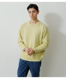 AZUL by moussy(アズールバイマウジー)/COLOR MELANGE SLAB KNIT/L/YEL1