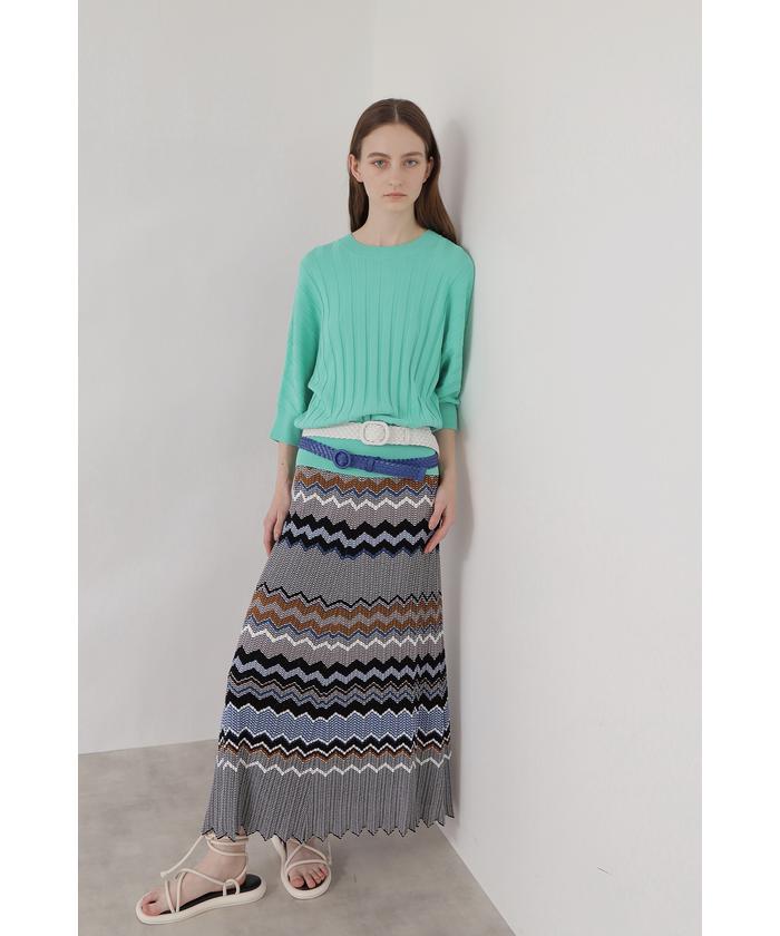 最安値 トライアングルボーダーニットスカート その他のスカート Www Comisariatolosandes Com