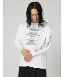 semanticdesign(セマンティックデザイン)/タイプライターロゴプリント クルーネック 長袖 メンズ Tシャツ カットソー カジュアル インナー ビジネス ギフト プレゼント/ホワイト