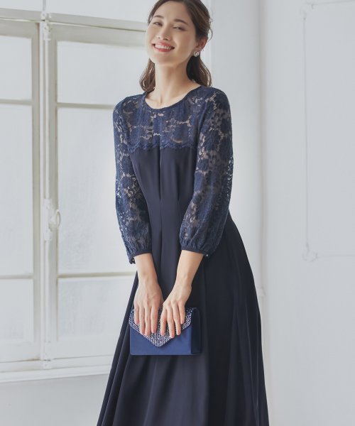 DRESS+(ドレス プラス)/パーティーバッグ パーティー バッグ 2way /ネイビー