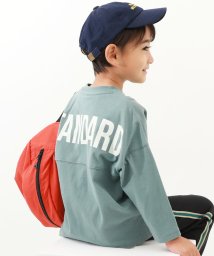 devirock/フットボール バックプリント 長袖Tシャツ 子供服 キッズ 男の子 女の子 トップス 長袖Tシャツ ロンT 綿100% 吸汗 ゆるっと シルエット/504223534