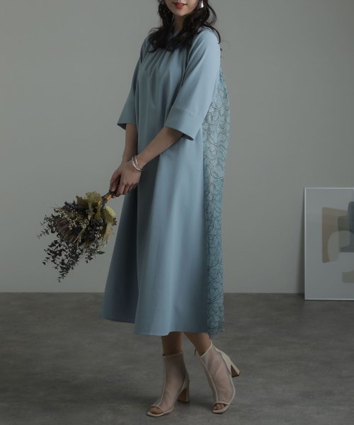 セール 後ろレースaラインワンピース プールヴー Pourvous Magaseek